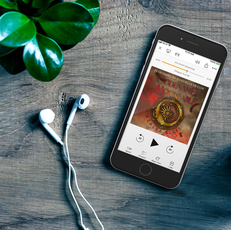 Phone with the Audiobook of Codename Moonsable