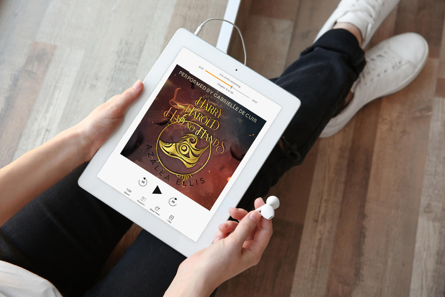 Tablet with the Audiobook of Harry Harold Had No Hands