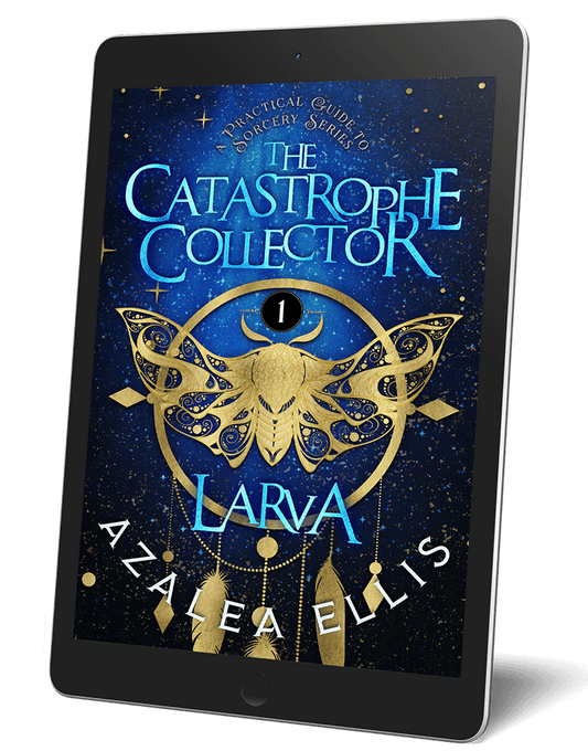 A tablet with the Larva Ebook on it