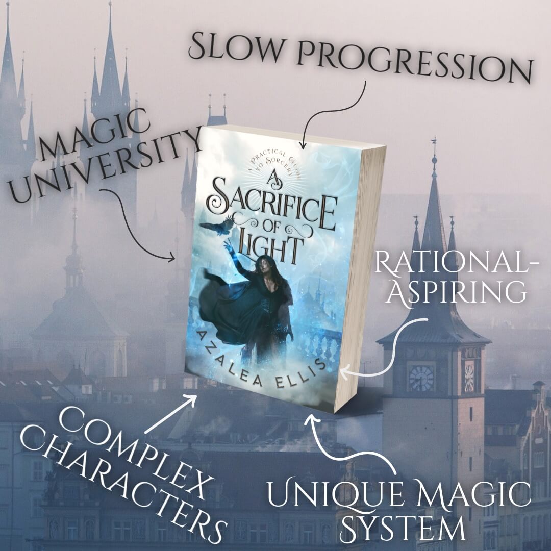 Paperback of A Sacrifice of Light, along with five tropes