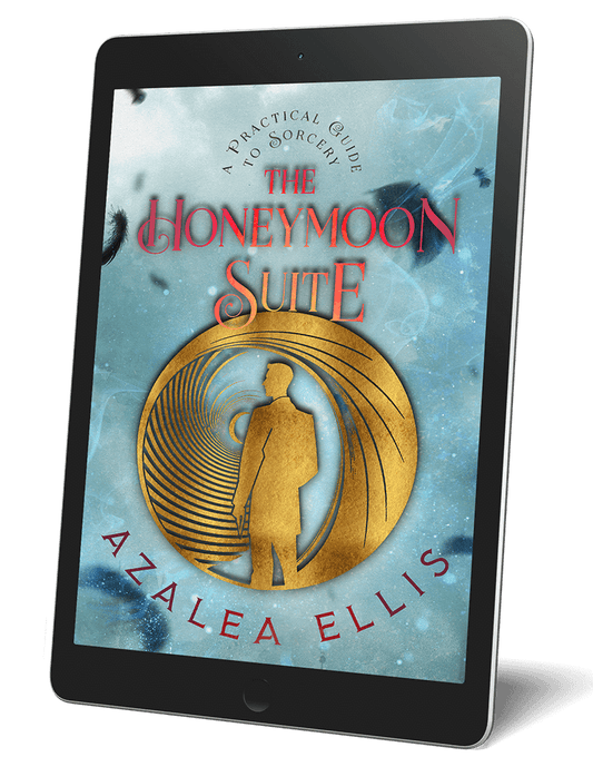 A tablet with the The Honeymoon Suite Ebook on it