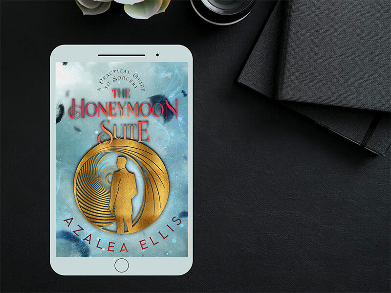 A tablet with The Honeymoon Suite Ebook on it