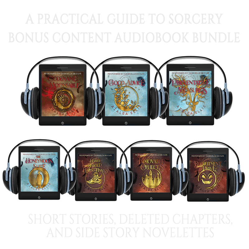Each audiobook of the Practical Guide to Sorcery Bonus Content
